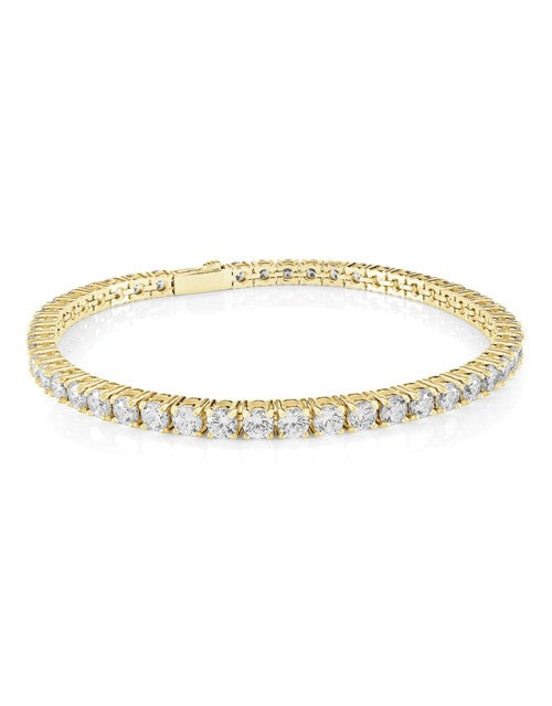 GOLD-IP-S.STEEL 3MM-WHITE-CZ