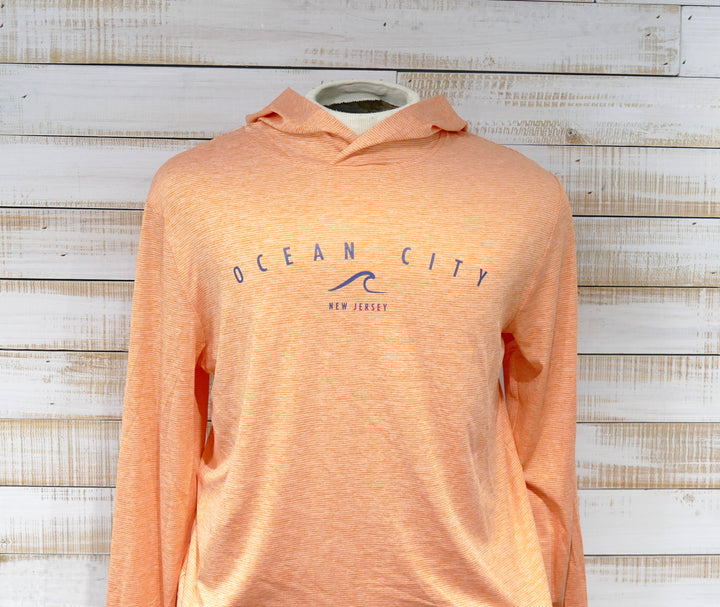 GEAR - Long Sleeve Hooded UPF 50+ OC Wave T-Shirt - Orange