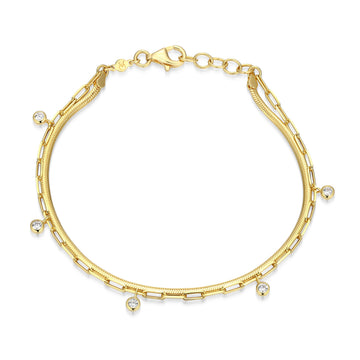 14KGP LAB DIA 1/5CT DUET SNAKE