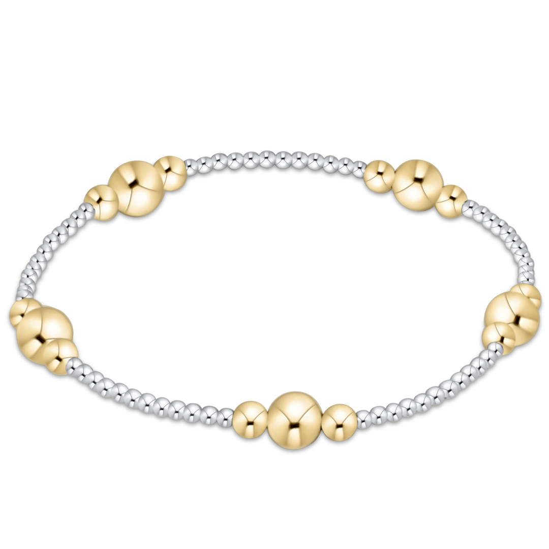 enewton - Beaded Bracelet Purpose - 6mm Mixed Metal Bracelet (Standard 6.25")