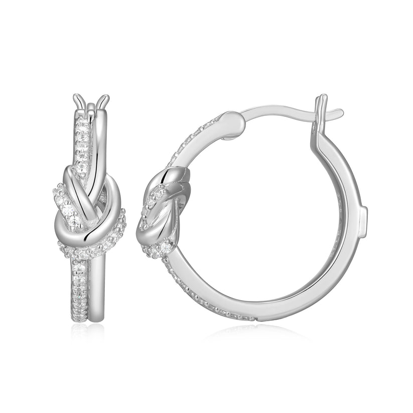Sterling Silver Unity CZ Earri