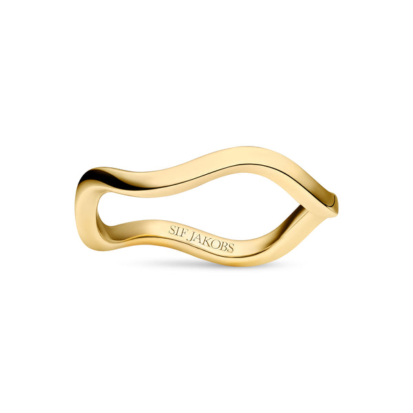 Sif Jakobs - Sterling Silver - Gold Plated "Elllera Waves Pianura" Ring