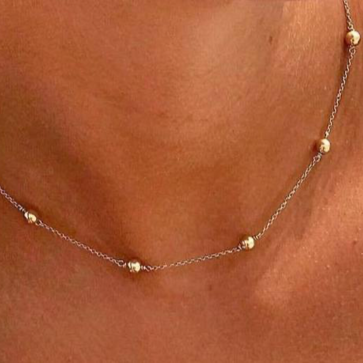 enewton - 14k gold-filled - Yellow Gold Simplicity 4mm Beaded Chain Necklace 17" Choker