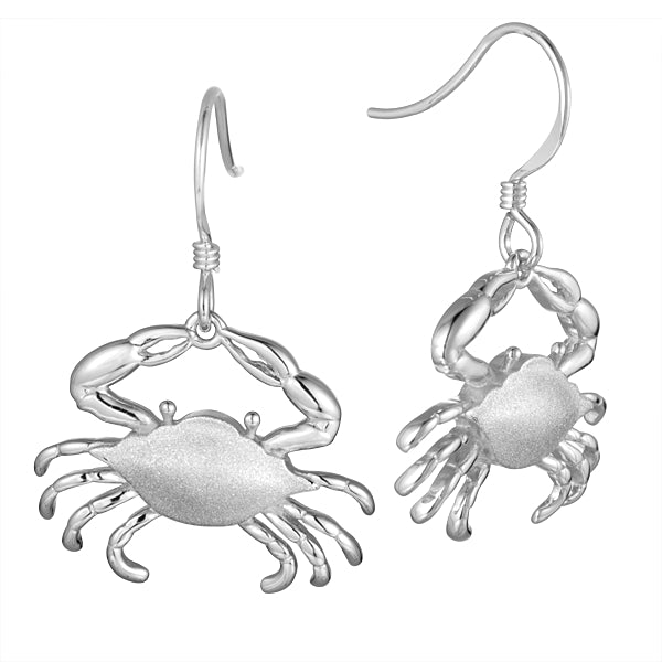 SS Blue Crab Earrings
