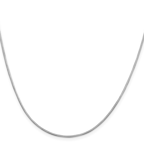 14K White Gold 1.0mm Octagonal