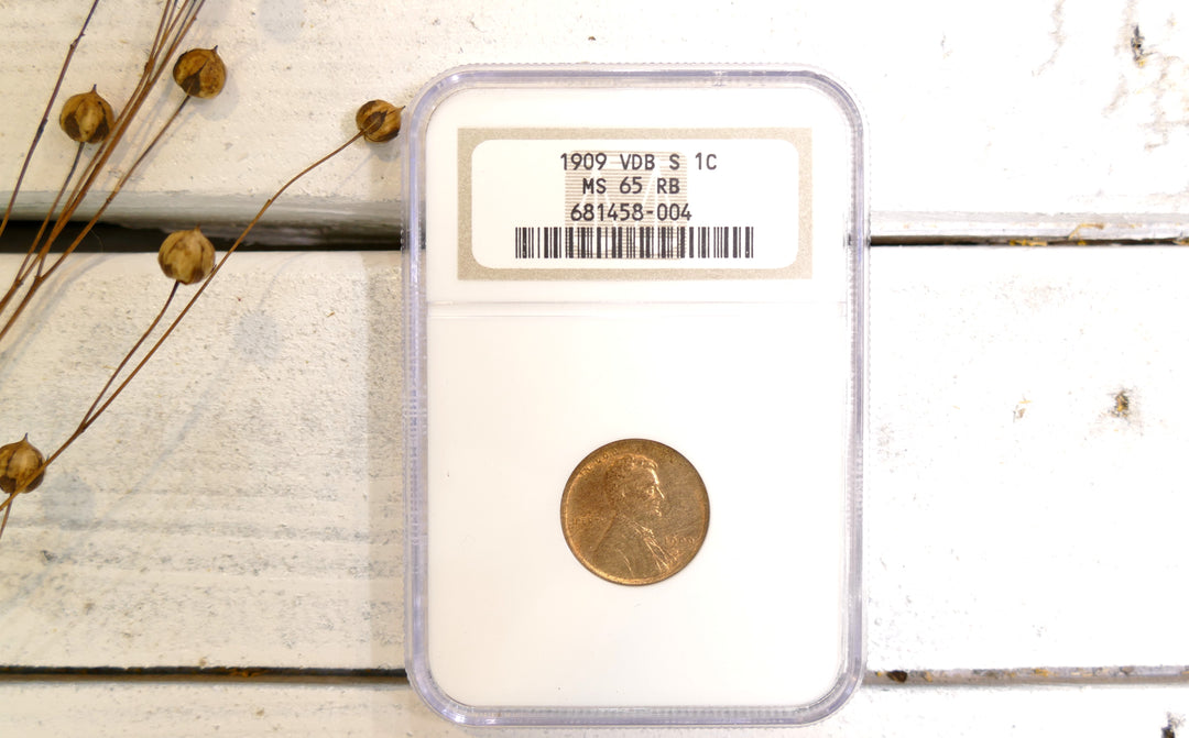 United States 1909 1 cent VDB San Francisco Mint MS65 Red Brown