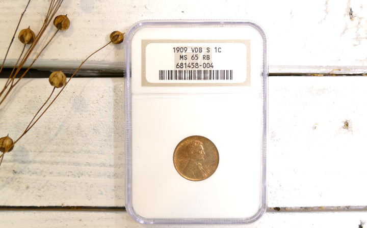 United States 1909 1 cent VDB San Francisco Mint MS65 Red Brown