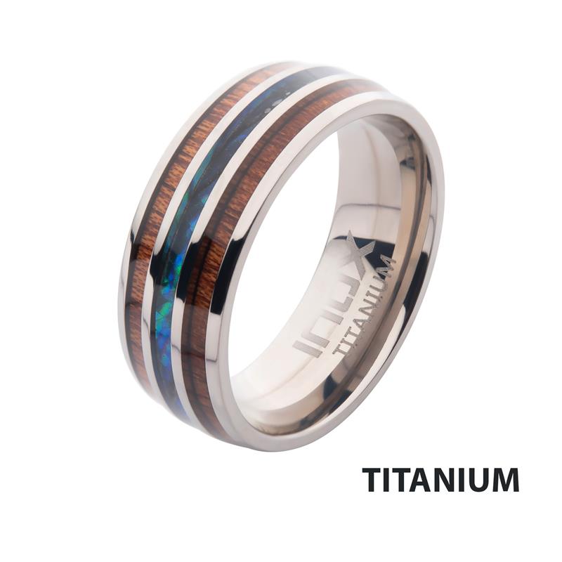 Titanium Wood and Shell Inlay