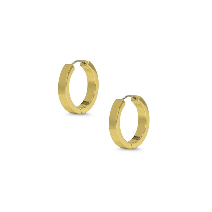 FLAT HOOP EARRINGS GP - SMALL