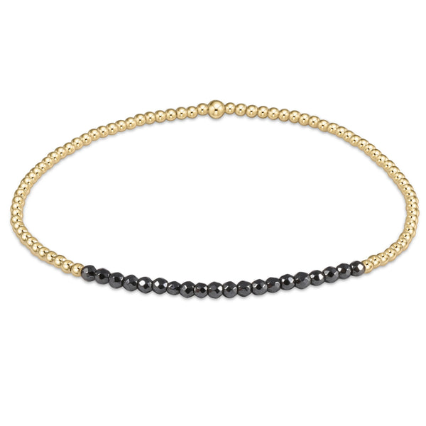 enewton - Gold Bliss Bead Bracelet 2mm Faceted Hematite Gold-Filled Bracelet (Standard 6.25")