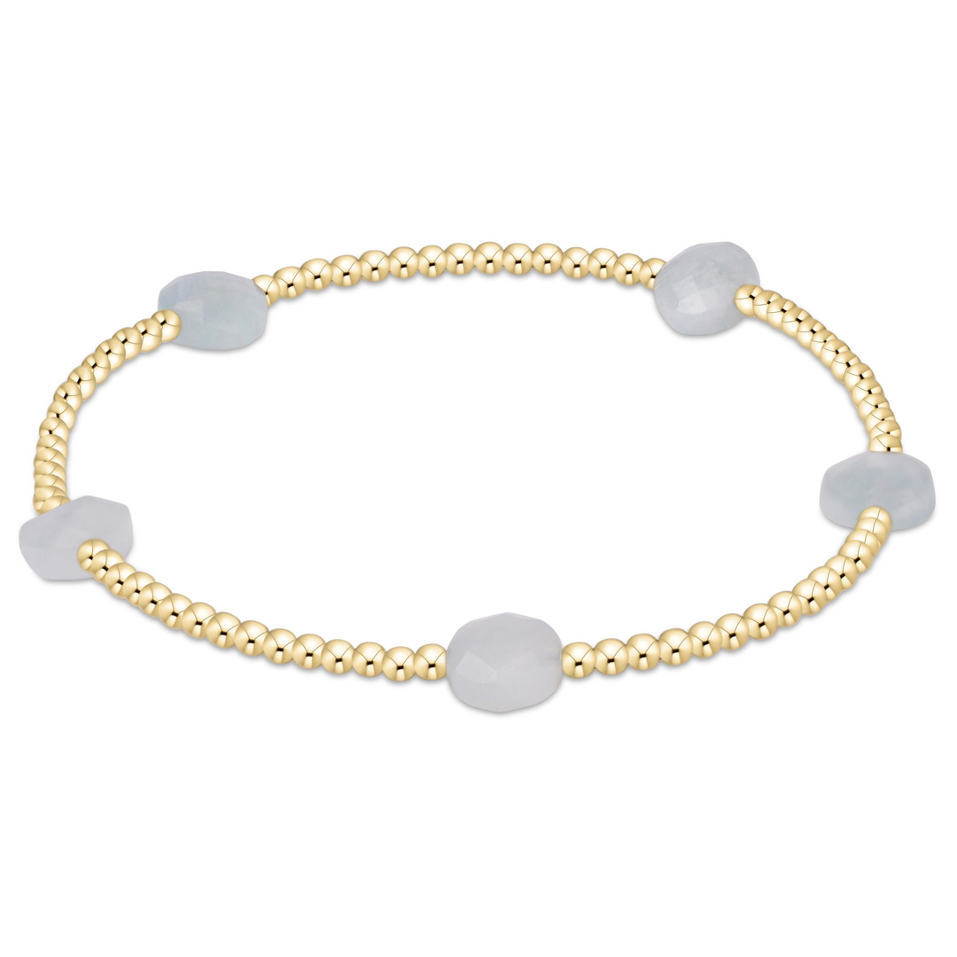 enewton - Admire 2mm - Aquamarine Gold-Filled Bracelet (Standard 6.25")