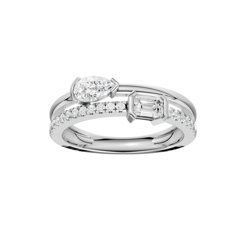14KW Stackable Ring - Emerald