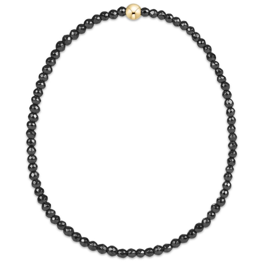 enewton - - Black - Faceted 2mm Hematite Bead Bracelet