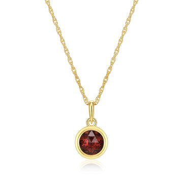 REIGN YGP RED CZ BEZEL NECKLAC