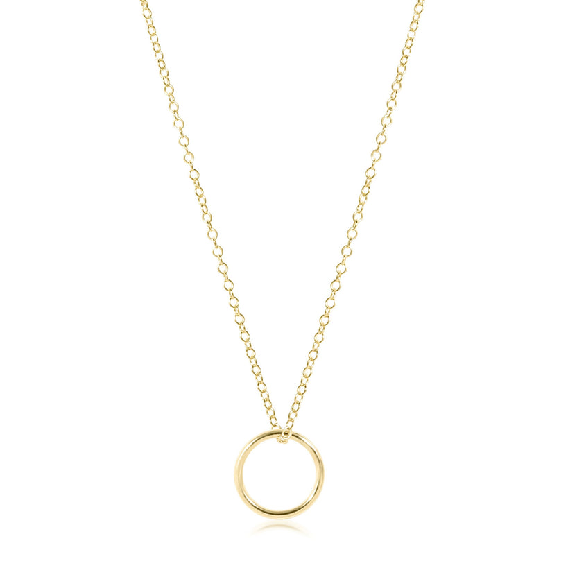 enewton - 14k gold-filled - Yellow Gold Halo Gold Charm Necklace 16"