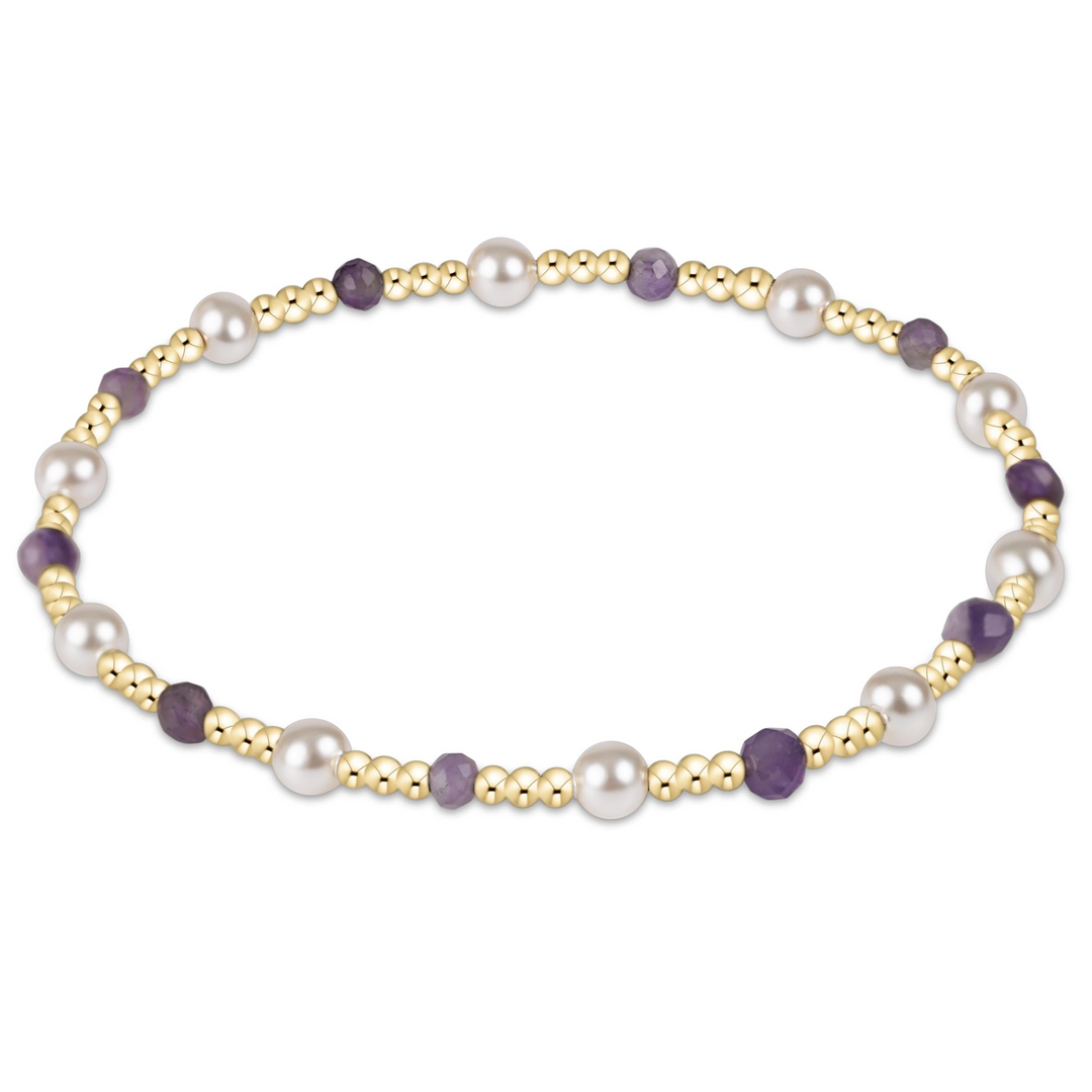 enewton - 14k gold-filled - Pearl Sincerity 4mm Amethyst Bead Bracelet Standard