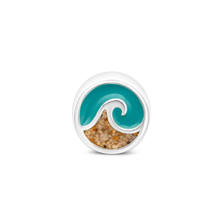 Dune - Sterling Silver - Silver "Wave" Sandbead Ocean City Beach Sand Charm