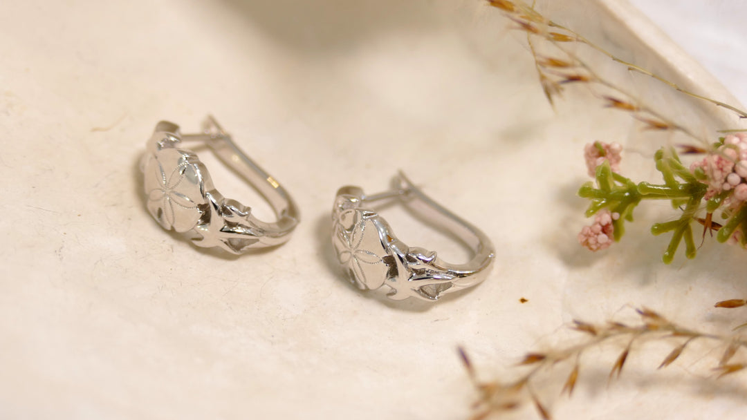 Sterling Silver - Silver Sea Life Lever Back Earrings