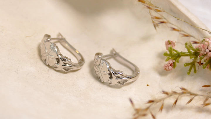 Sterling Silver - Silver Sea Life Lever Back Earrings