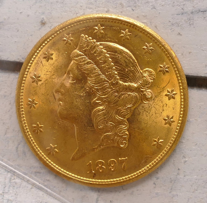 US 1897 DOUBLE EAGLE S MINT RAW