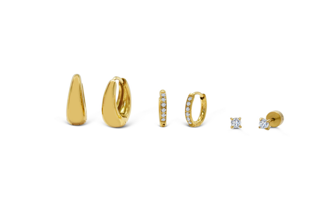 Bold Hoop Swoop Earring Set Go
