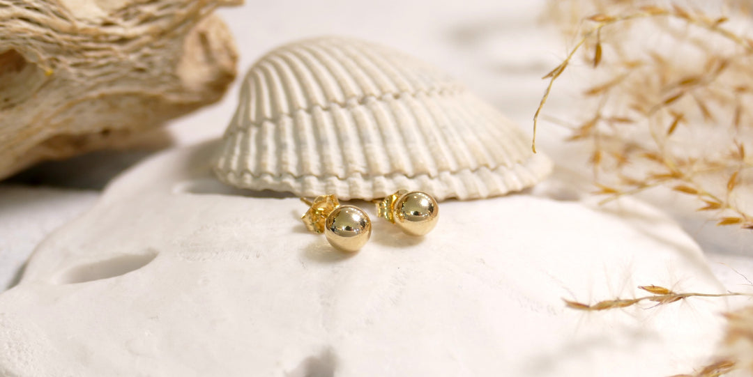 14KY Ball Post Earrings - 4MM