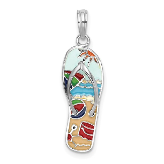 SS 3D ENAMEL BEACH SCENE FLIPF