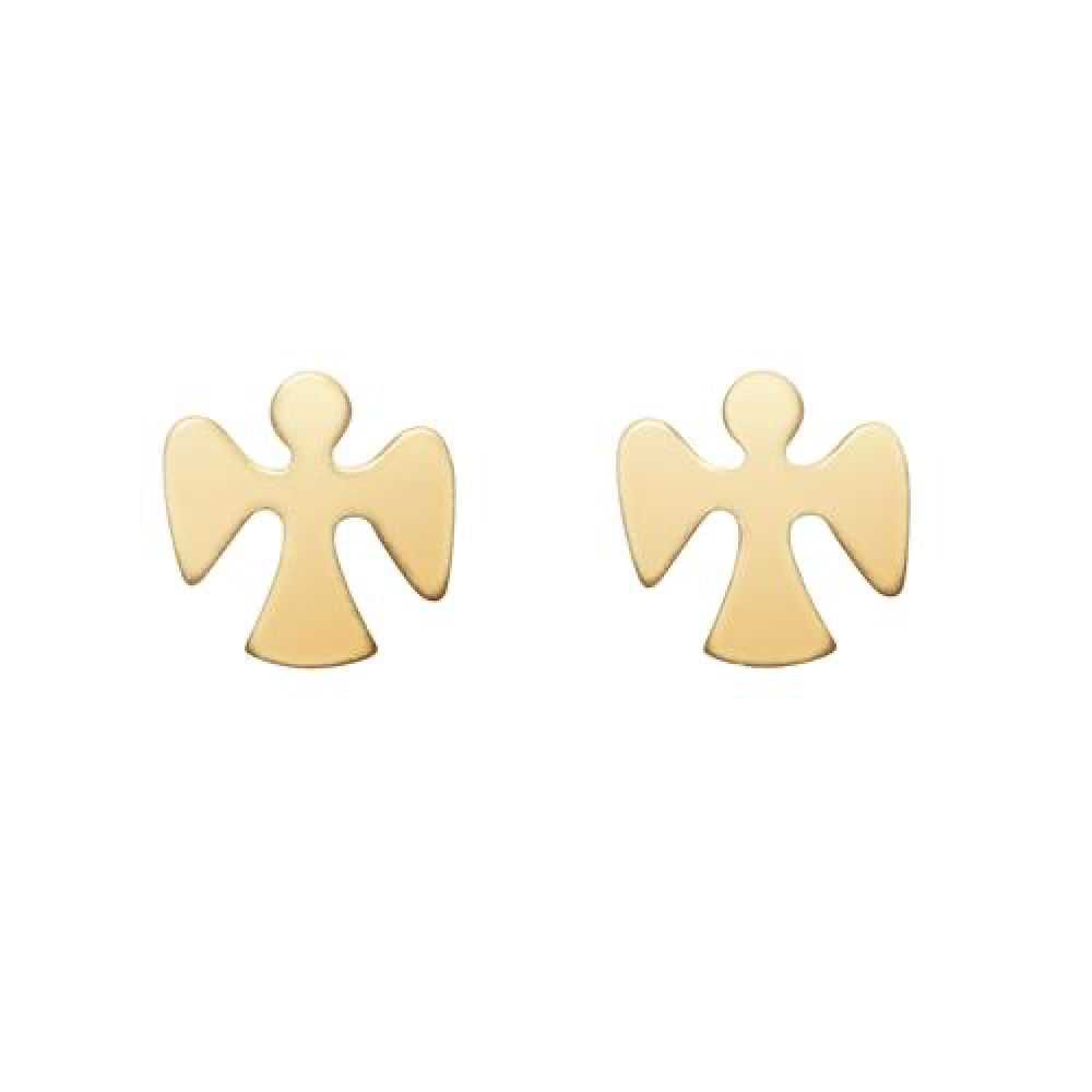 enewton - 14k gold-filled - Gold Guardian Angel Stud Earrings