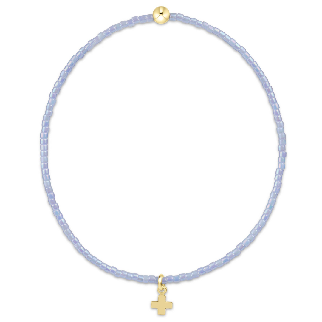 enewton - Hope Signature Cross 2mm - Ocean Mist Gold-Filled Bracelet (Standard 6.25")