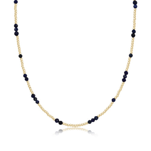 enewton - 14k gold-filled - Yellow Gold Choker Beaded Black Onyx Necklace 15"