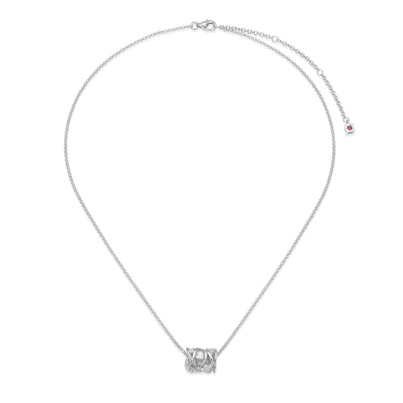 Sterling Silver Between CZ Nec