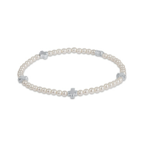 enewton - Beaded Bracelet Signature Cross 3MM Sterling Silver Bracelet (Standard 6.25")