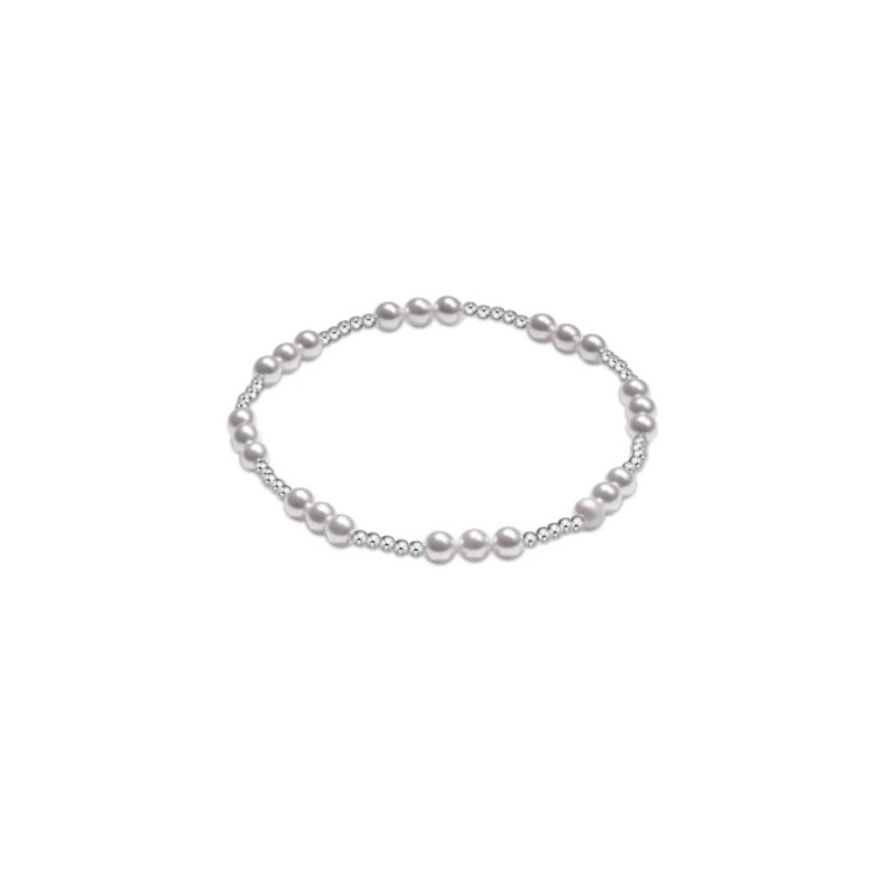 enewton - - Silver - Classic Joy Pattern - 4MM Pearl Bead Bracelet