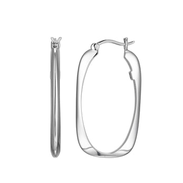 Elle - Sterling Silver - Allure 35mm Hoop Earrings