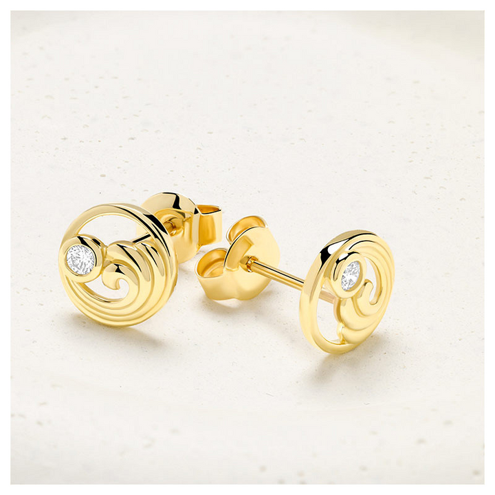 14kt Gold Lab Diamond Wave Ear