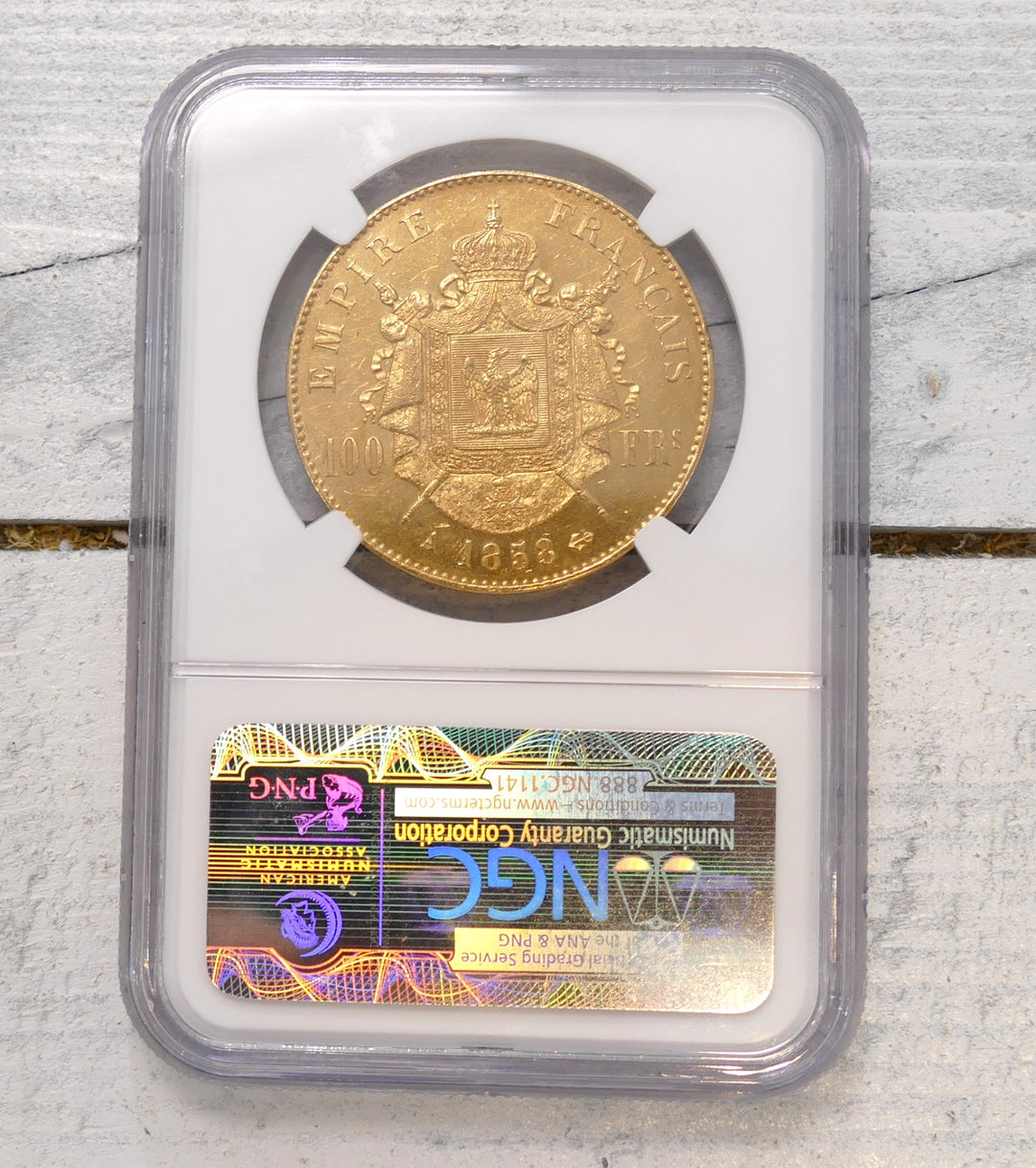 NAPOLEON III FRENCH 1858 100 FRANCS A Mint