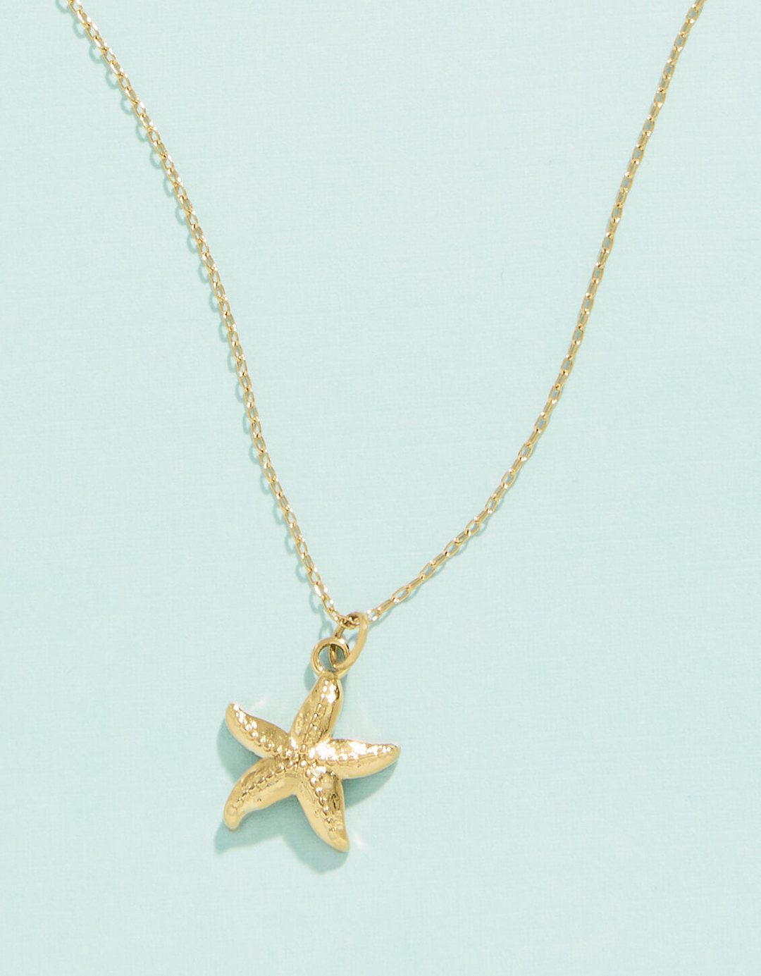 Spartina - Stainless Steel - 14K Gold Plated Starfish Necklace 18"