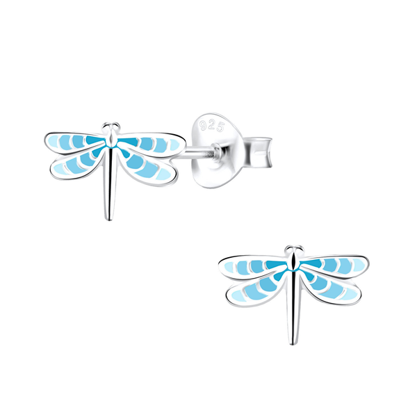 SS Blue Dragonfly Earrings