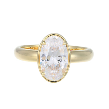 SS GP40 RING 3A CZ OV 11X7MM #