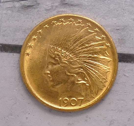 US 1907 EAGLE PHILLY MINT MS 63 RAW