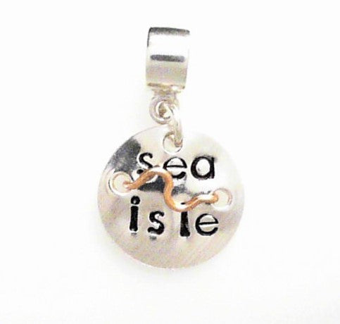 Zinc Alloy - Silver "Sea Isle City" Beach Tag Pendant