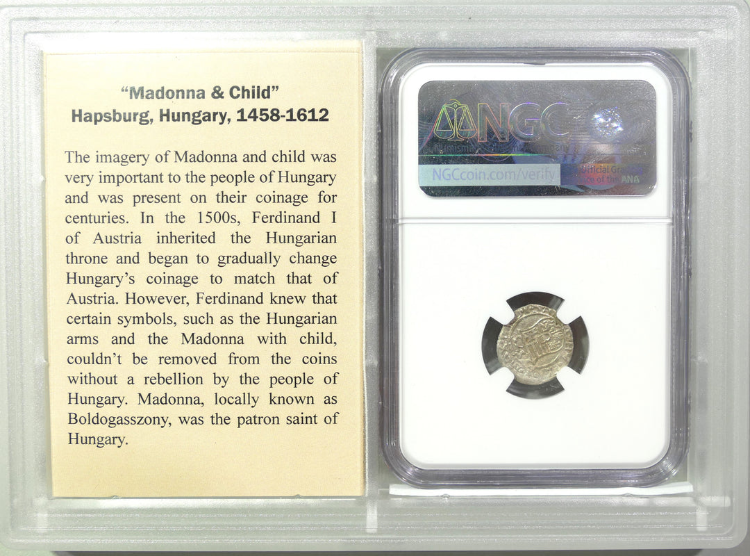 HUNGARY AD1565-1576 DENAR Madonna & Child