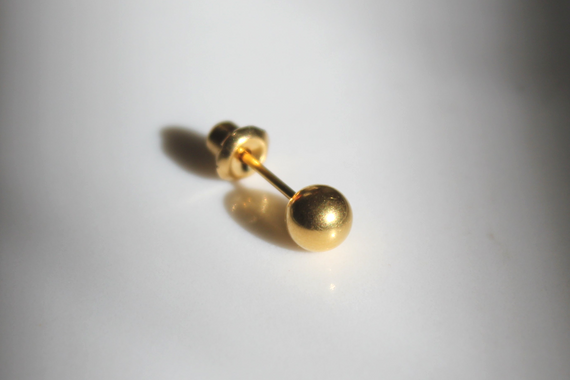 Yellow Gold Plated 4mm Ball