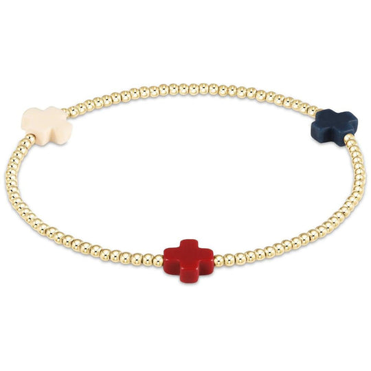 enewton - Classic Signature Cross Firecracker Gold-Filled Bracelet (Standard 6.25")