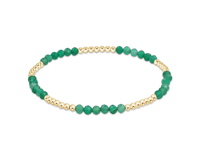 enewton - Beaded Bracelet Blissful Patttern 2.5mm Blissful Pattern Green Onyx Gold-Filled Bracelet (Standard 6.25")