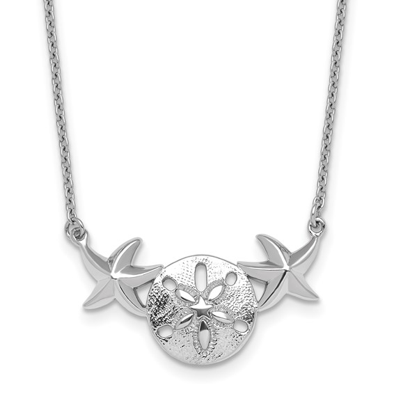 Sterling Silver Rhodium-Plated