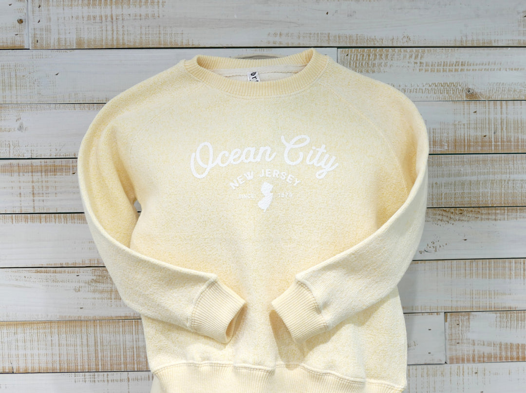 Ocean City Classics - Long Sleeve Crew Neck Children Sweatshirt - Light Yellow