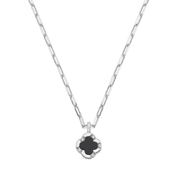 SS RHOD BLACK AGATE/CZ BLISS C