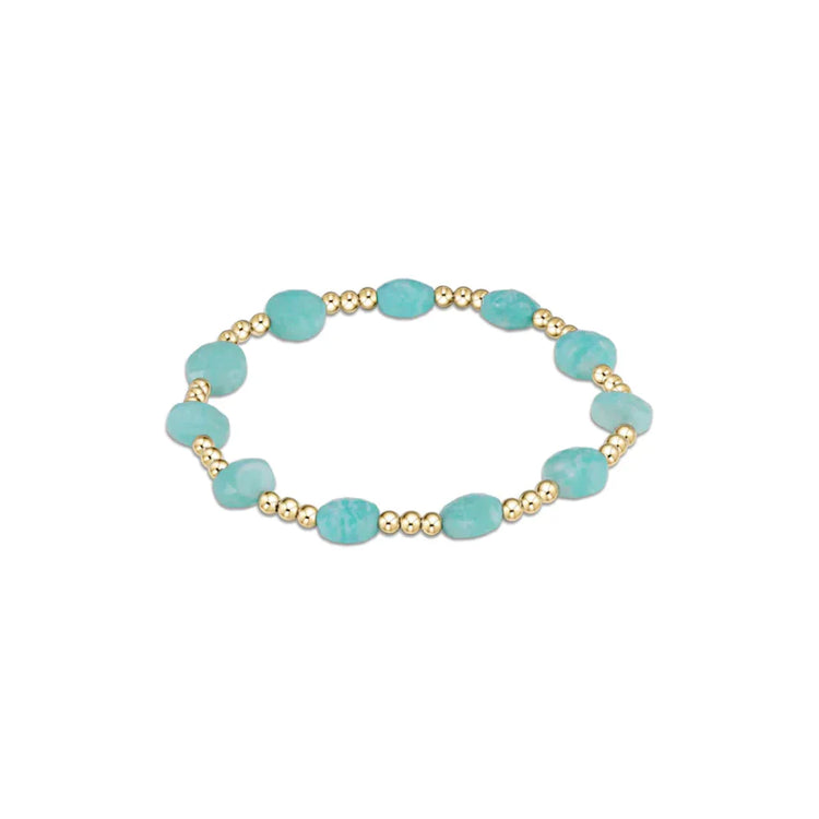enewton - 14k gold-filled - Yellow Gold 3mm & 8mm Gemstone Amazonite Admire Bead Bracelet