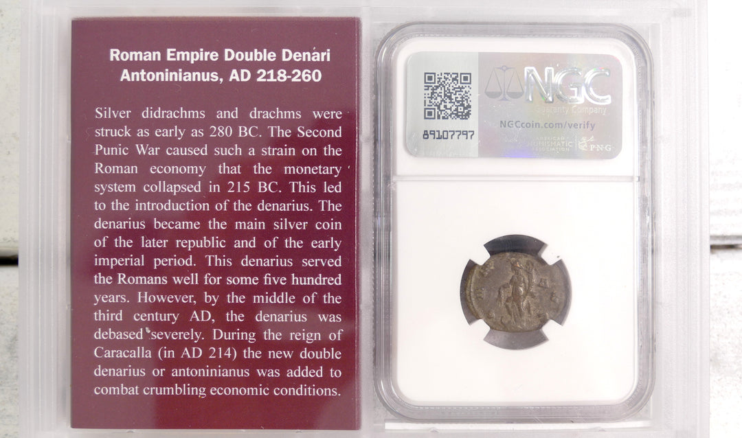 ROMAN EMPIRE 268-270 AD BI DOUBLE DENARIUS Mint